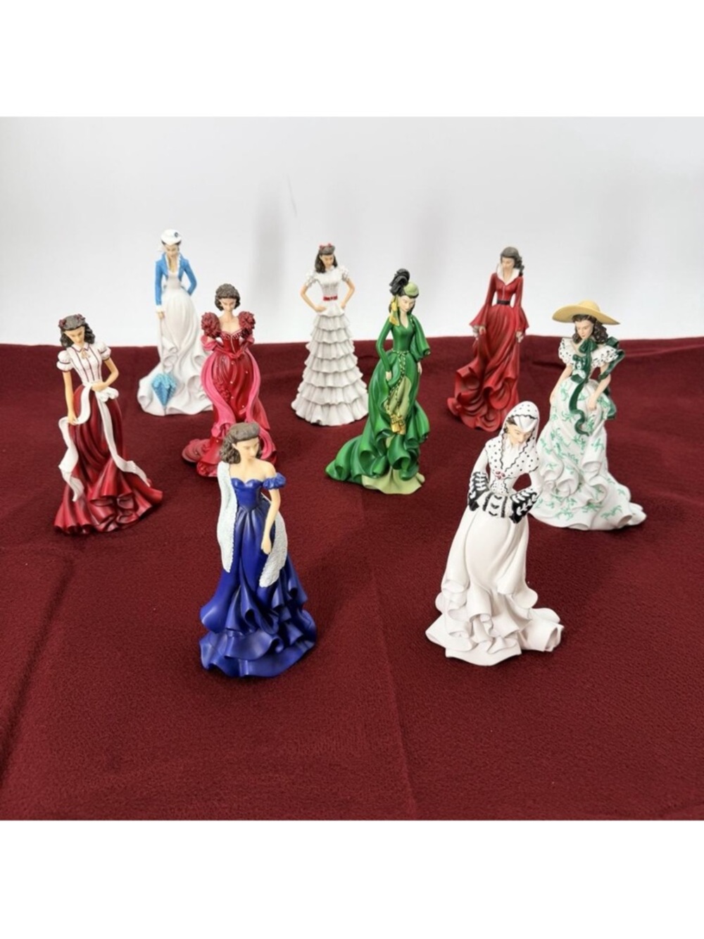 Vintage Oh So Scarlett - The Hamilton Collection Figurine Collection - Set of 9